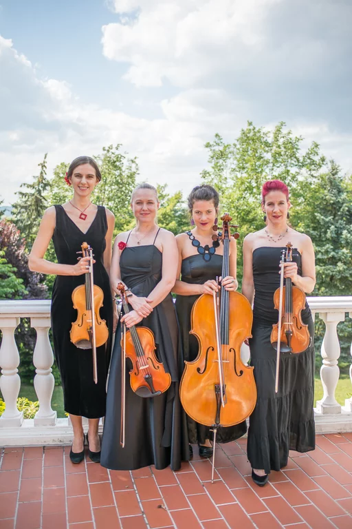 Streichquartett Amore - outudoor, frontal, stehend